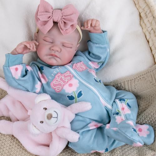 Aori Lifelike Reborn Baby Dolls 20 Inch Ultra Realistic Sleeping Girl Newborn Baby Doll with Weighted Body and Poseable Soft Vinyl Doll for Kids 3 Seniors Collectors - Image 1