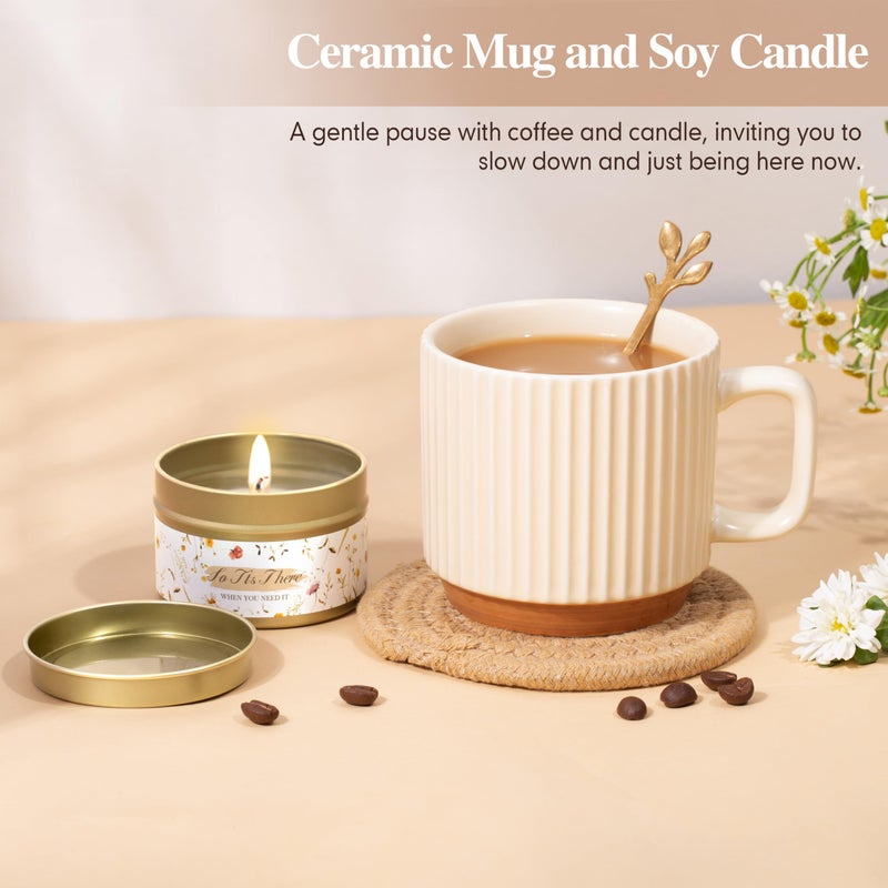 Lepiche Birthday Gifts for Women, Get Well Soon Self Care Package Box, Sending Hug Baskets Thinking of You Inspirational Gift for New Mom Best Friend Birthday (Ivory) - Image 2