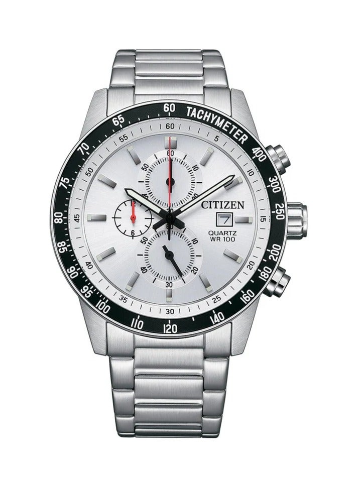 Citizen AN3680-50A Quartz Chronograph Wrist Watch for Men, 44 mm Diameter, Silver - Image 1