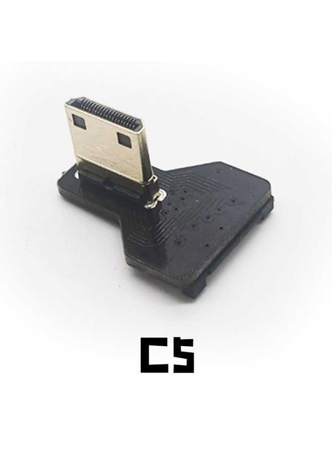 كابل Hdmi صغير ناعم للكاميرات وشاشات التلفاز وأجهزة الكمبيوتر عالية الوضوح 4K رأس واحد كمبيوتر رقمي كابل Hdmi اللون: HDMI صغير (C5)
