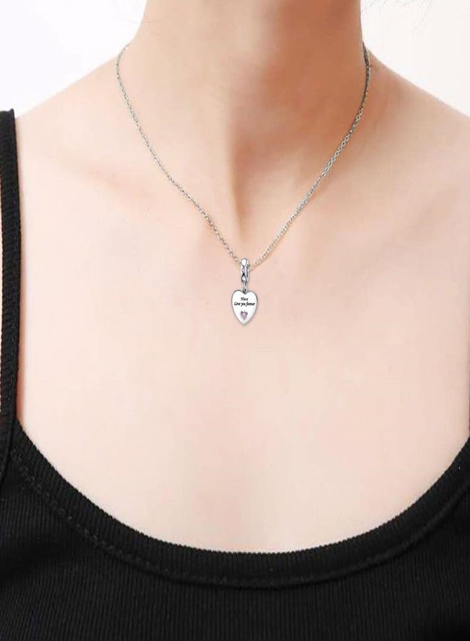 كون بيد تعليقات عيد ميلاد على شكل قلب وردي من كونبيد، مكتوب عليها "أحبك يا ابنة أخي"، متوافقة مع أساور باندورا للنساء - Image 4