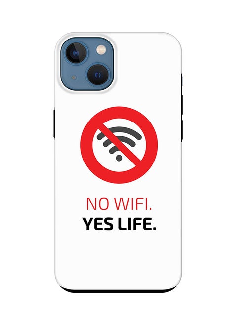 Tough Pro Case for iPhone 15 Dual Layer Hybrid PC TPU Customized Mobile Cover Matte Finish Phone Case - No Wifi Yes Life