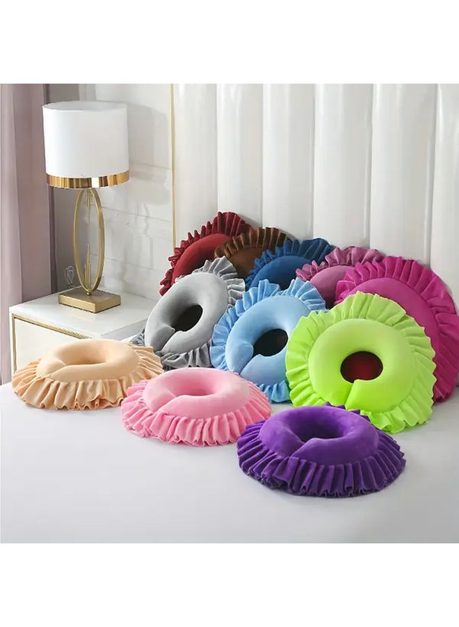 Sky Blue Professional Polyester Massage Face Cradle Pillow For Salon Spa And Home Use - Image 2