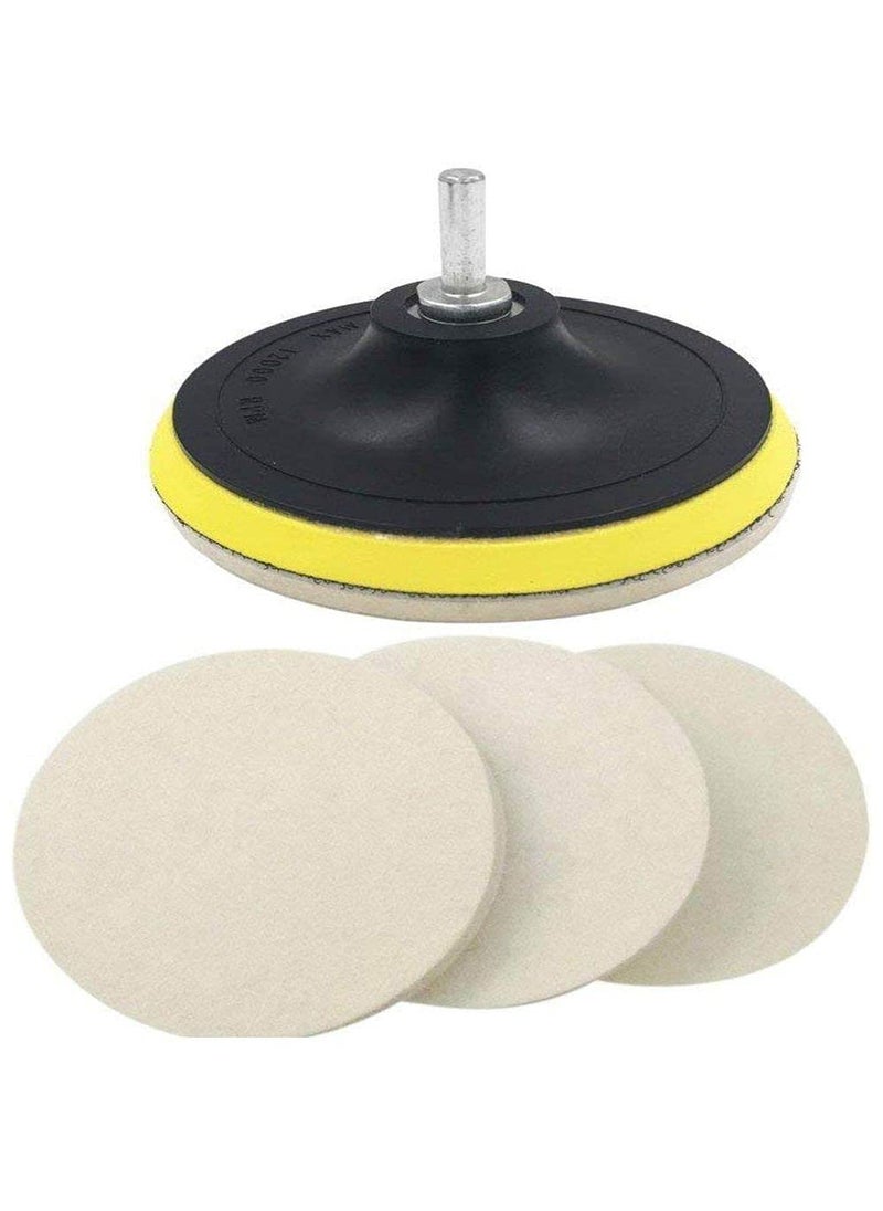 DIY Crafts Diy Crafts CTDIYHI37646 Pad With Drill Adapter Kit to Grind and Polish Glass Plastic Metal Marble Car Body Polishing Shining 1 Kit Pack 2 Kitset Multicolor  - Image 3