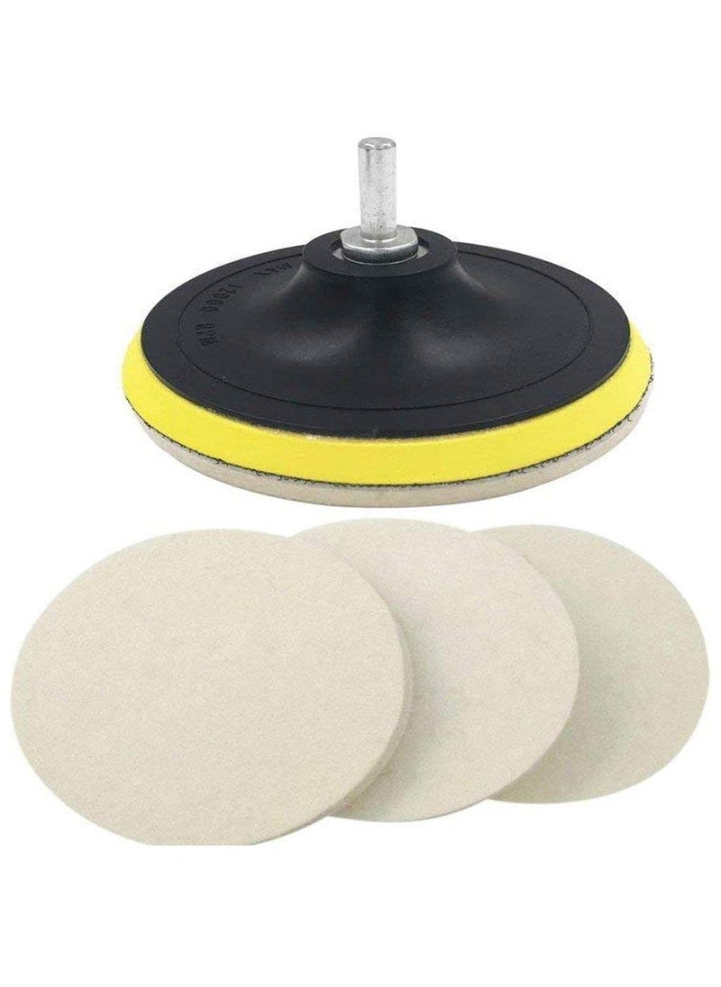 DIY Crafts Diy Crafts CTDIYHI37646 Pad With Drill Adapter Kit to Grind and Polish Glass Plastic Metal Marble Car Body Polishing Shining 1 Kit Pack 2 Kitset Multicolor  - Image 1