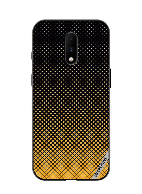 Protective Case Cover For OnePlus 7 Halftone Circle Background Design Multicolour