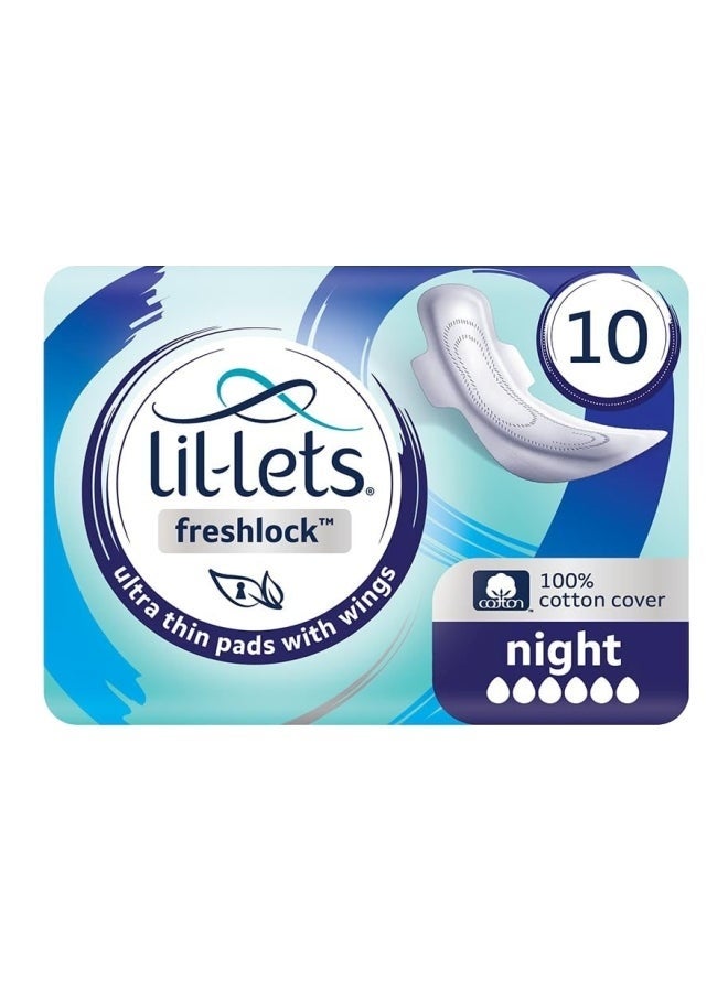 Lil-Lets Freshlock Ultra Thin P Wings Night Sanitary Napkins