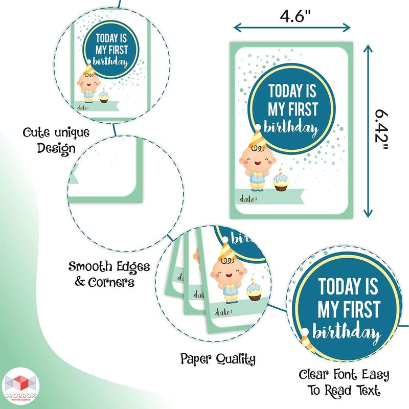 Wobbox Baby Shower Decoration Items| Baby Shower Ceremony Photo Booth Props for Photoshoot, Milestone Crad& Mom to Be Sash, Godh Bharai Ceremony Decoration Kit-(FP583) - Image 4