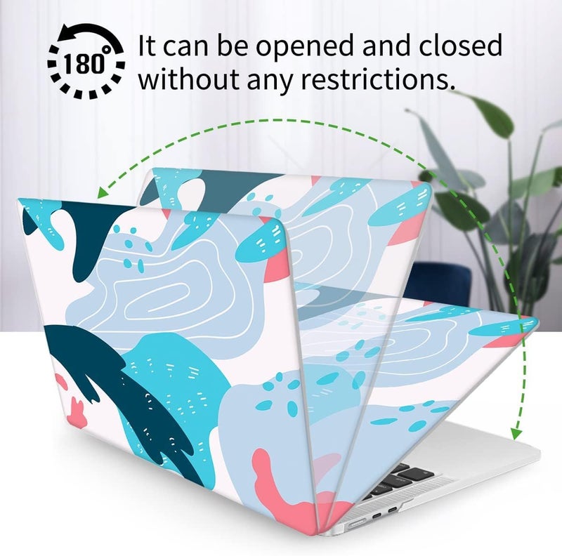 Tech Trendz Case Compatible with MacBook Pro 13 inch M2 A2338 Case A2251 M1 A2289 A2159 A1989 A1706 A1708 2024 2023 2022 2017 with Touch Bar, Hard Shell Case Cover - Blue Theme-Colorful Graffiti Design - Image 5