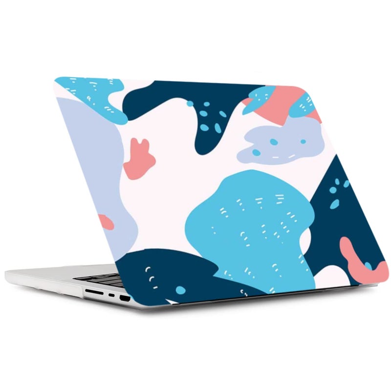 Tech Trendz Case Compatible with MacBook Pro 13 inch M2 A2338 Case A2251 M1 A2289 A2159 A1989 A1706 A1708 2024 2023 2022 2017 with Touch Bar, Hard Shell Case Cover - Blue Theme-Colorful Graffiti Design - Image 1