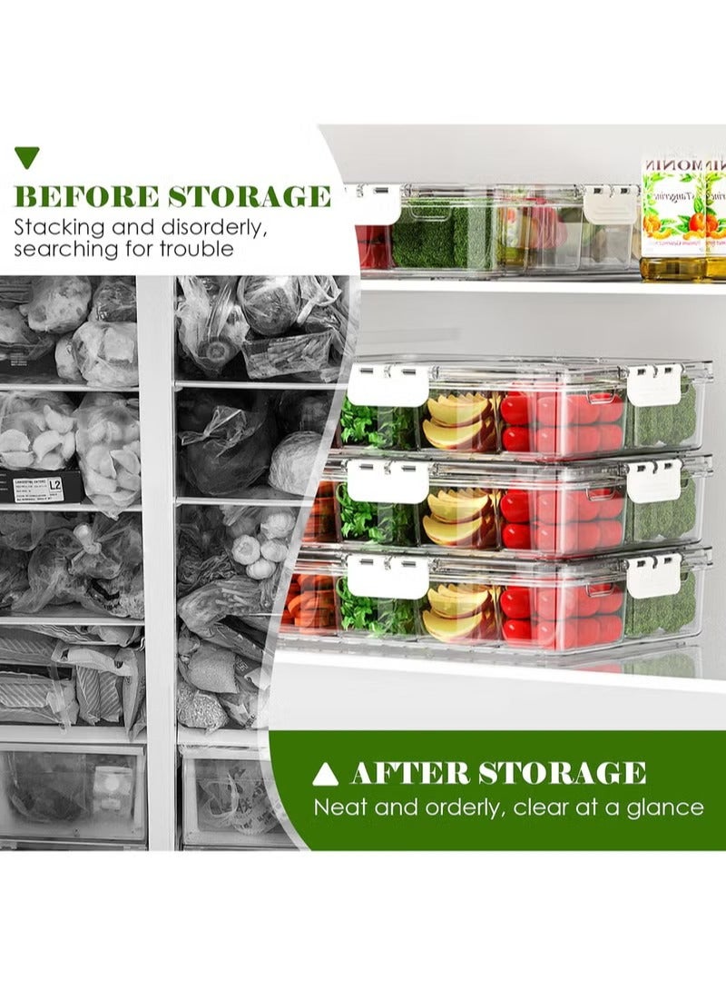 Hoasis Snackle Box Container, Divided Serving Tray with Lid and Handle, 8 Compartments Snack Box Container, Portable Clear Snack Organizer for Travel, Party, Picnic, Charcuterie, Candy, Nut Storage - Image 5