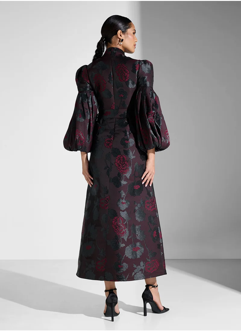 ثريدز باي اجوني Puff Sleeve Maxi Dress