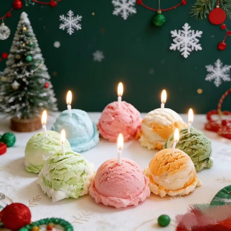 White Silicone Candle Soap Mold for Decorative Plaster Aroma Ornaments - Image 1