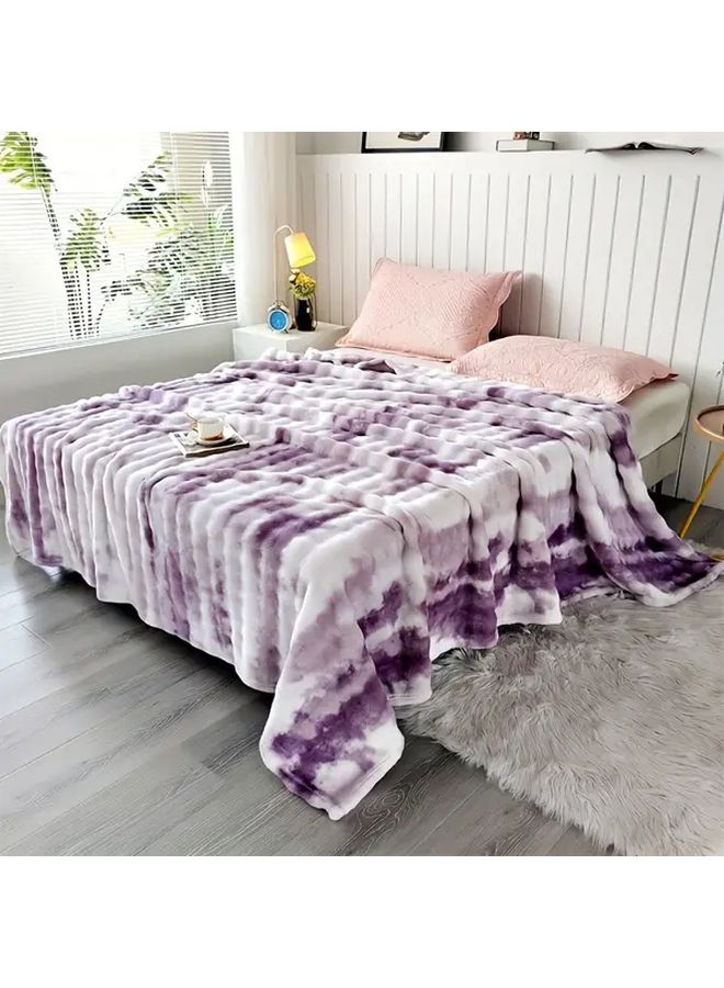 Purple Faux Fur Throw Blanket 40x60 Inches All Season Cozy Lightweight - Image 4