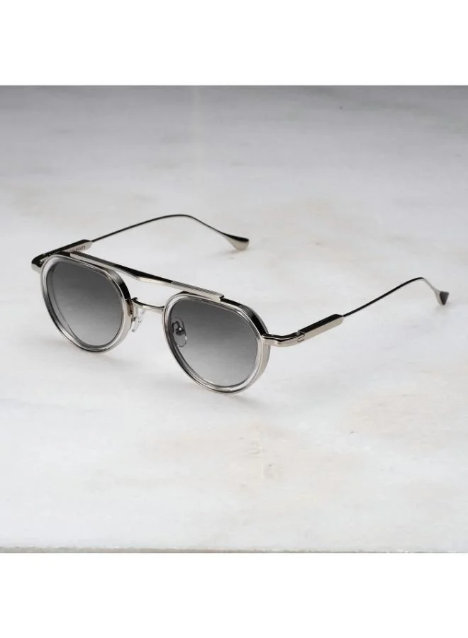  اكسبليست باوتس نظارات شمسية أنيقة للجنسين من إكسبليست بوويتس، فضي وتدرج رمادي شفاف