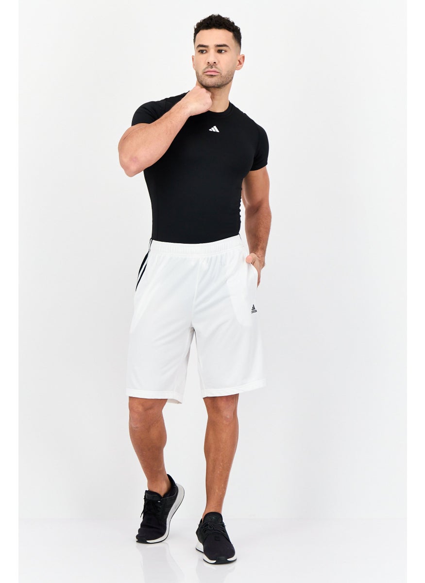 Adidas Men Sportswear Fit Training Shorts, White  - Image 2