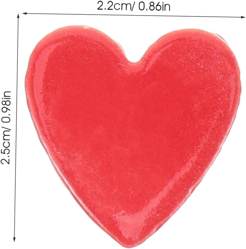Heart-Shaped Ceramic Tiles for DIY Crafts 100g Set of Colorful Tiles for Home Decoration and Art Projects - Image 2