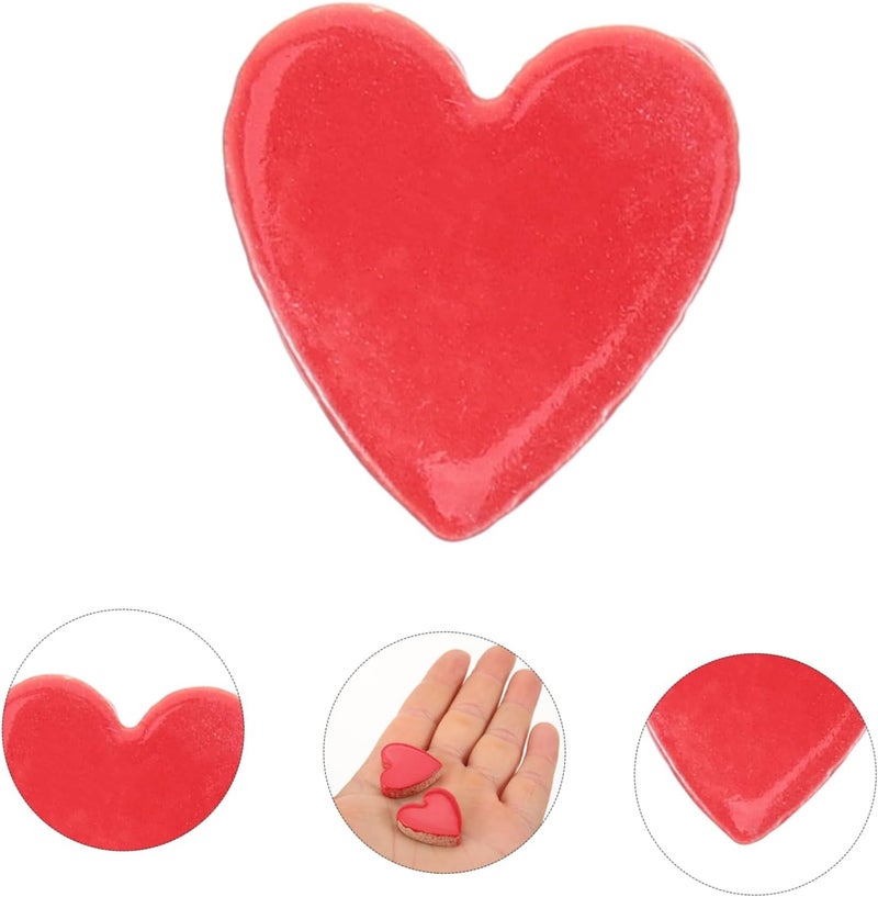 Heart-Shaped Ceramic Tiles for DIY Crafts 100g Set of Colorful Tiles for Home Decoration and Art Projects - Image 5