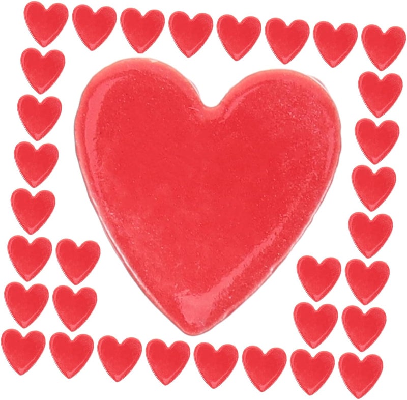 Heart-Shaped Ceramic Tiles for DIY Crafts 100g Set of Colorful Tiles for Home Decoration and Art Projects - Image 1