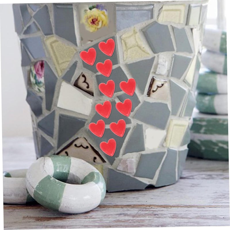 Heart-Shaped Ceramic Tiles for DIY Crafts 100g Set of Colorful Tiles for Home Decoration and Art Projects - Image 3