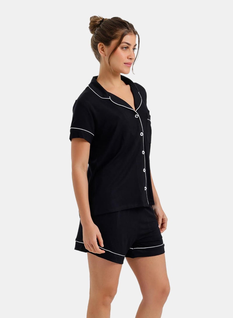 Carina Piped Short Pyjama Set - Image 2