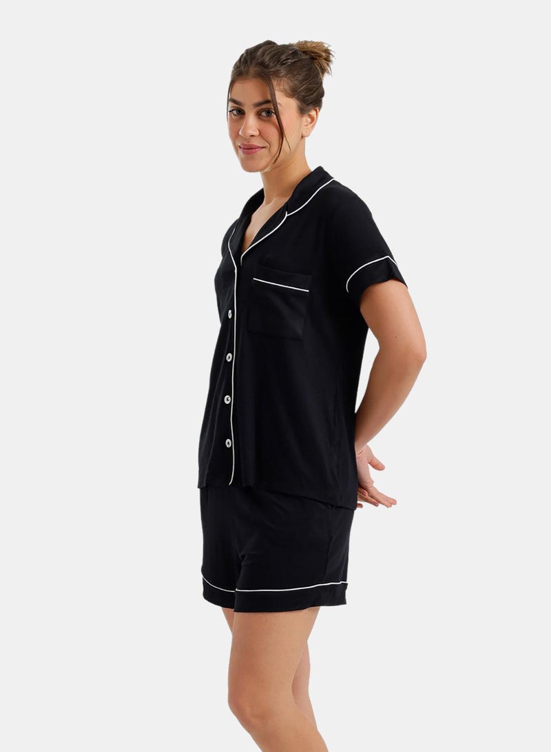 Carina Piped Short Pyjama Set - Image 3