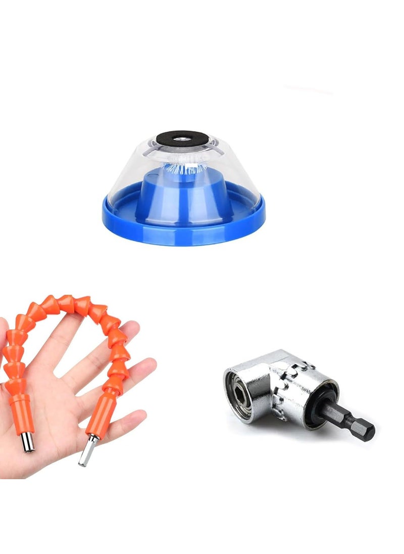 Whitecloud TRANSFORMING HOMES Whitecloud TRANSFORMING HOMES Drill Machine Attachment Combo Tools Kits set Angle Drive, Drill bit Extension and Drill Dust Collector (T 598,DDC-3006,DDC-3018)  - Image 1