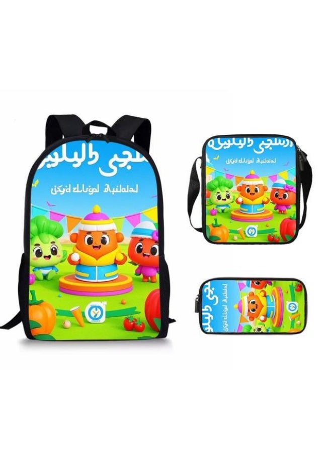 Cartoon style universal three-piece schoolbag - 406  - Image 2