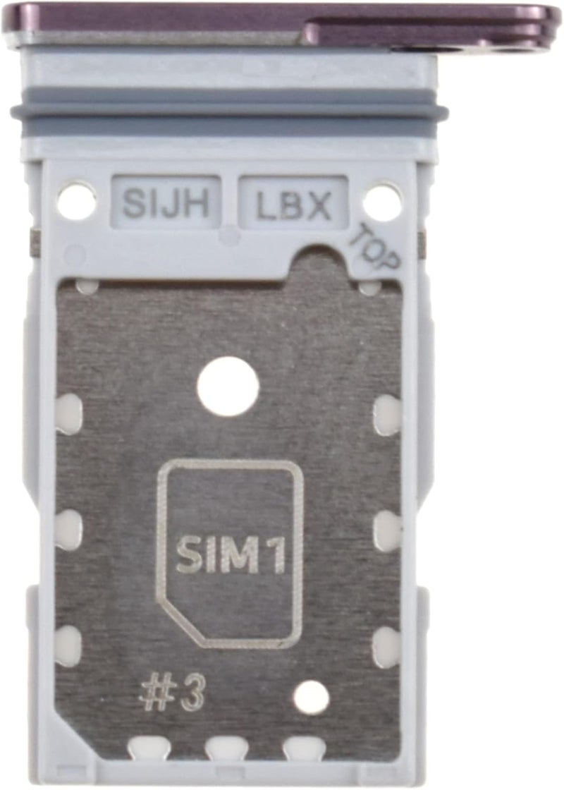 فيكير درج بطاقة SIM مزدوج لهاتف Samsung Galaxy S22 Ultra 5G SM-S908B حامل بطاقة SIM لـ SM-S908B بديل فتحة بطاقة SIM لـ SM-S908U SM-S908U1 أحمر بورغندي - Image 2