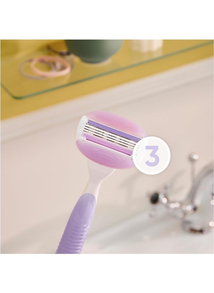 Gillette Women's Razors for Face and Body Hair Removal - 3 Blades - Image 2
