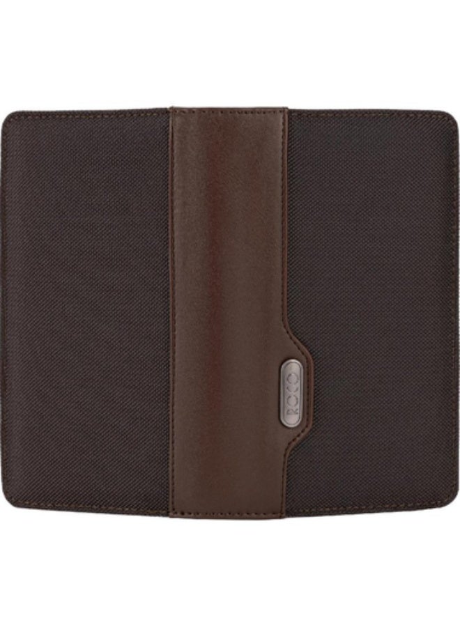 ROCO Business Card Holder 72 Cards8.5 X 5.4 cm Card Size Ballistic Fabric with Vinyl Trim Brown - Image 2