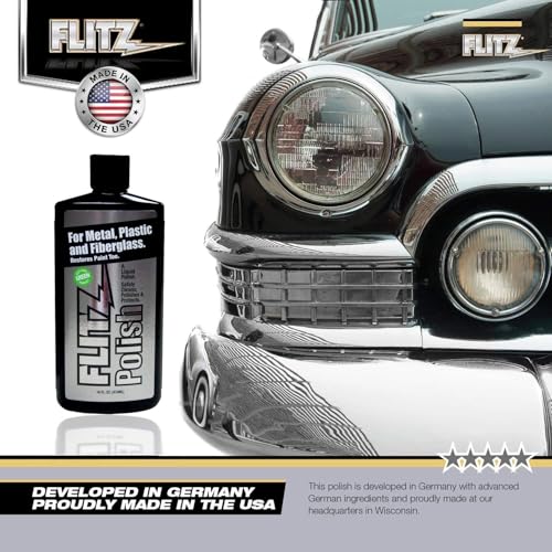 Flitz Multi Purpose Metal Polish Liquid - 3.4oz Bottle of USA-Made Tarnish Remover - For Aluminum, Chrome, Brass, Nickel, Silver - Non-Abrasive Metal Cleaner and Polish, Restorer (3 Pack) - Image 2