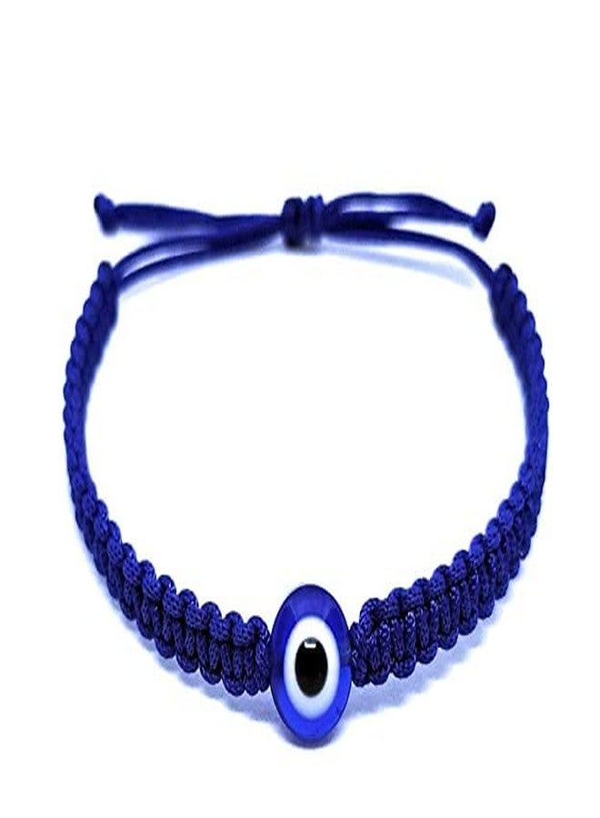 LIGAMENT Thread Blue Evil Eye Nazariya Bracelet For Girls Women Men Boys (Flat Evil Eye Blue) - Image 3
