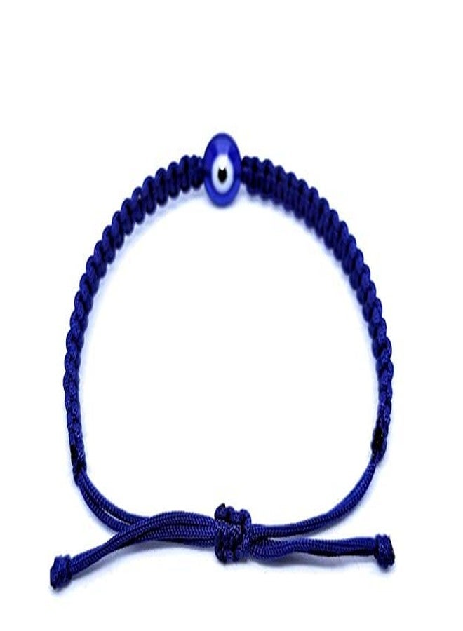 LIGAMENT Thread Blue Evil Eye Nazariya Bracelet For Girls Women Men Boys (Flat Evil Eye Blue) - Image 2