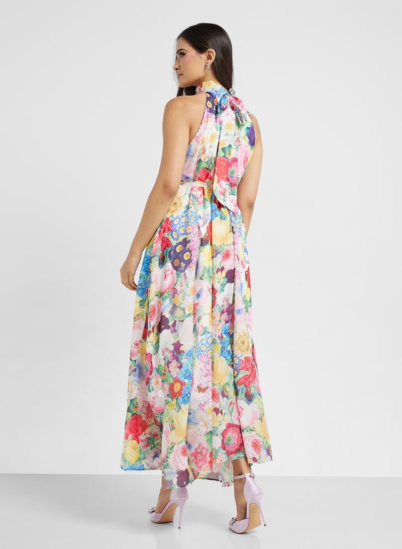 ELLA Floral Halter Maxi Dress - Image 2