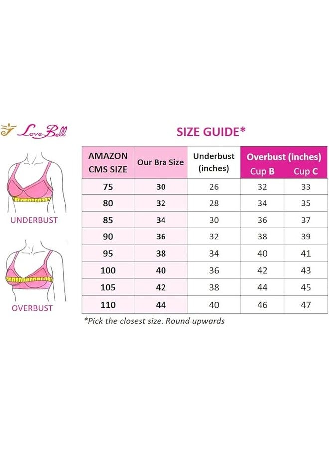 Love Bell Women's Everyday Bra - Cotton Spandex Four-way Stretch Shaping - Non-Padded, Minimizer, Wire-free, Super Comfort - Image 4