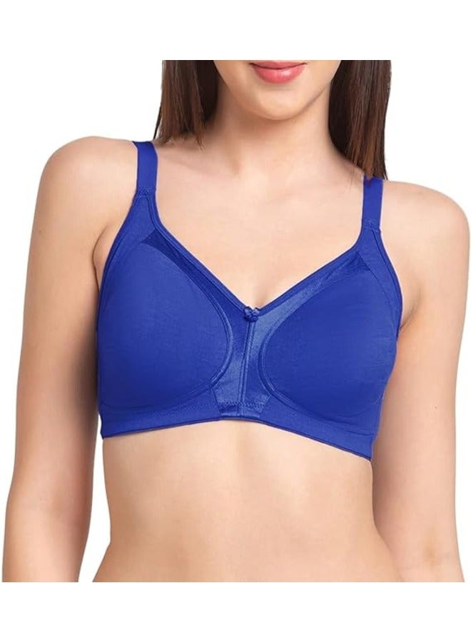 Love Bell Women's Everyday Bra - Cotton Spandex Four-way Stretch Shaping - Non-Padded, Minimizer, Wire-free, Super Comfort - Image 1