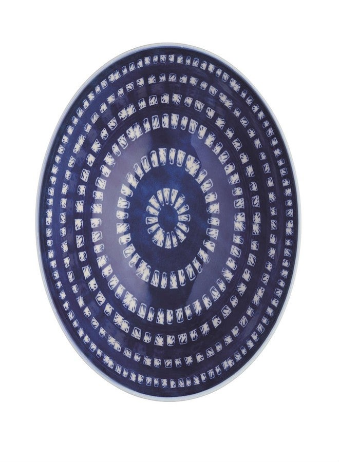KitchenCraft Premium Mediterranean-Style Ceramic Bowls | 15.5 cm (6") Blue & White Tile Pattern | Stoneware Serving, Soup, Salad & Pasta Bowl Set | Microwave & Dishwasher Safe with Footed Base - Image 3