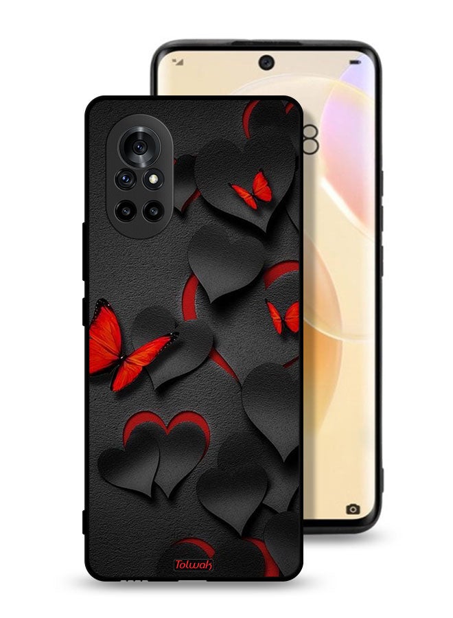 Tolwak Huawei nova 8 5G Protective Case Cover Hearts And Butterflies Pattern - Image 1