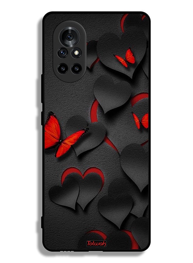 Tolwak Huawei nova 8 5G Protective Case Cover Hearts And Butterflies Pattern - Image 2