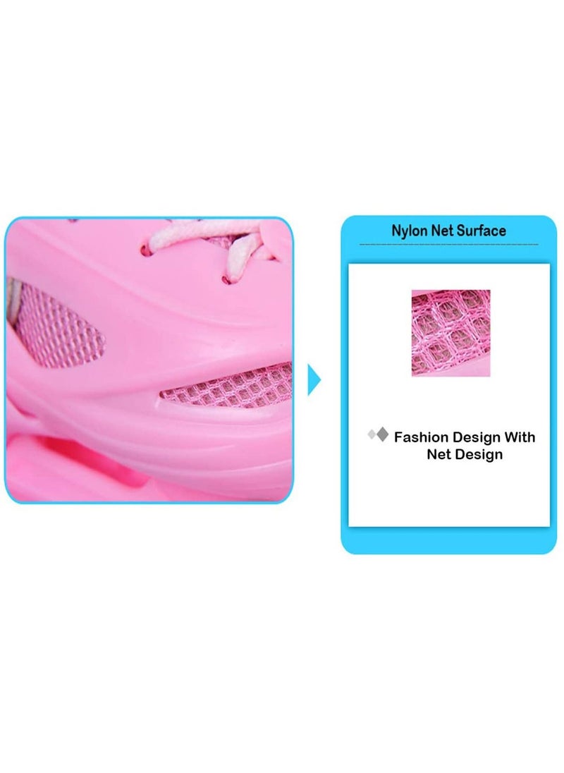 LIMOS - Adjustable Roller Skate Shoes Double Row For Children(Pink) - Image 1