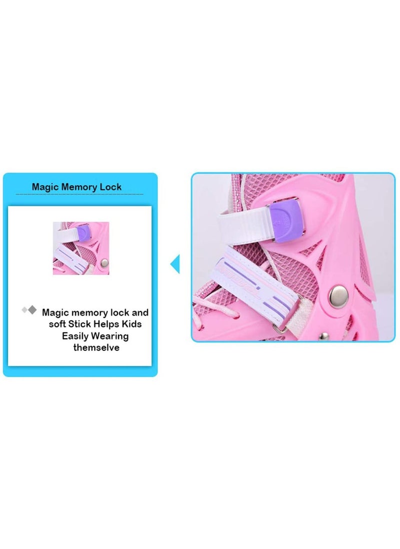 LIMOS - Adjustable Roller Skate Shoes Double Row For Children(Pink) - Image 1