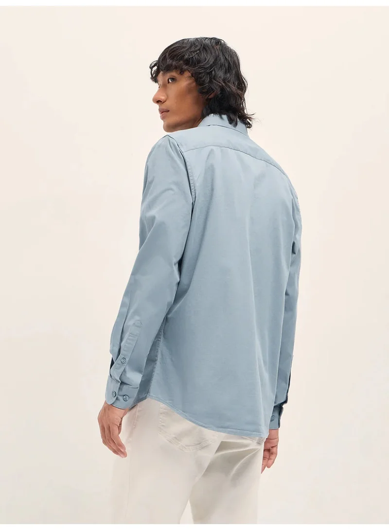THE BEAR HOUSE  Men’s Long Sleeve Shirt – Classic, Comfortable and Stylish Essential for Work, Travel or Casual Outings for Men | Best Price UAE