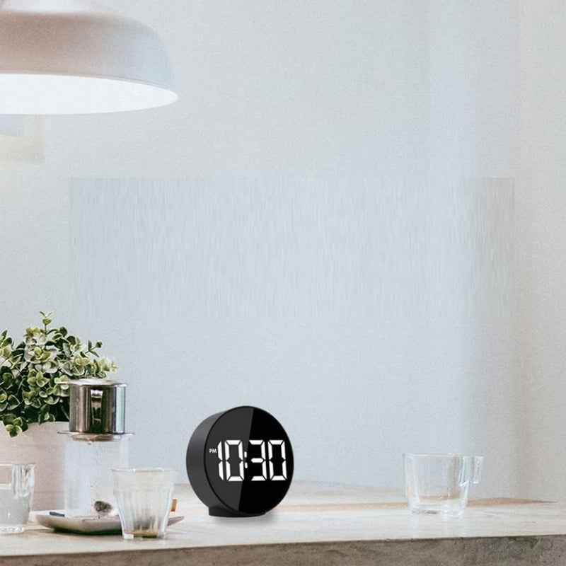 Meneflix Digital Alarm Clock New LED Clock Small Electronic Clock with 2 Alarms Snooze Dimmable Alarm Days Set 1224H Display Bedside Clock for Home BatteryAdapter not Included - Image 5