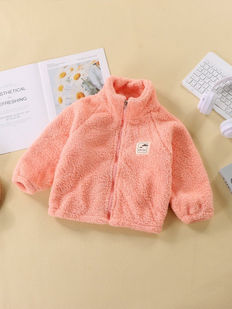 Children'S Thickeneded Warm Outwear, Woolen Sweater, Baby Cloud Velvet Cardigan, Boys And Girls, Fashionable And Stylish When Going Out In - Image 3