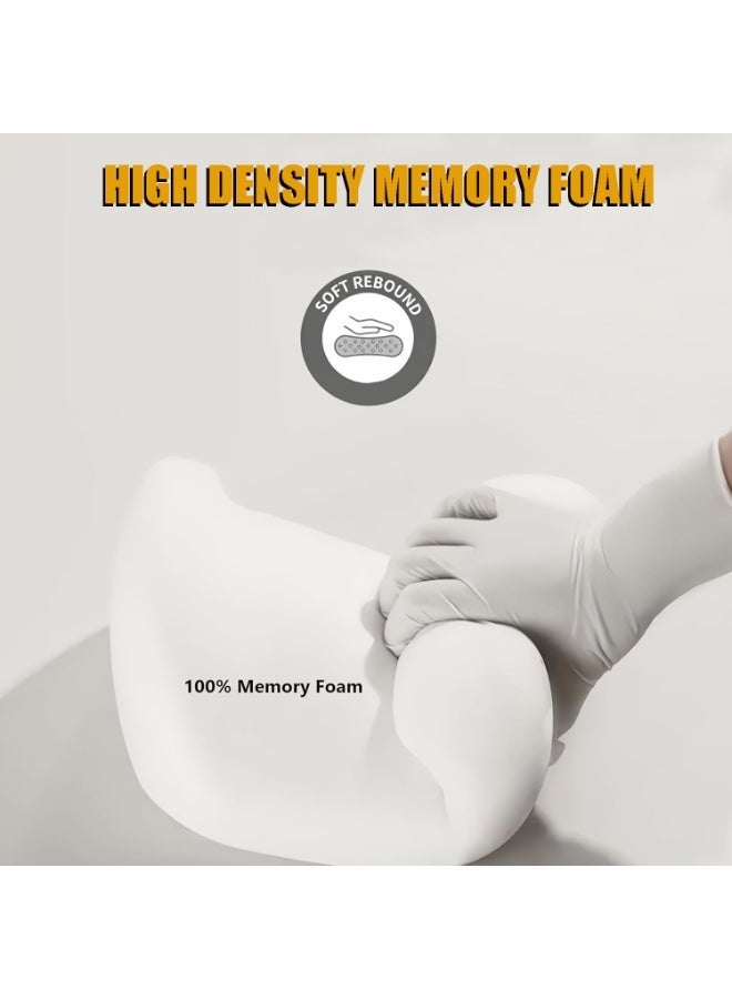 Ergonomic Memory Foam Car Headrest & Lumbar Support Pillow – Neck & Back Support Cushion for Car, Office Chair & Home Comfort. - Image 4