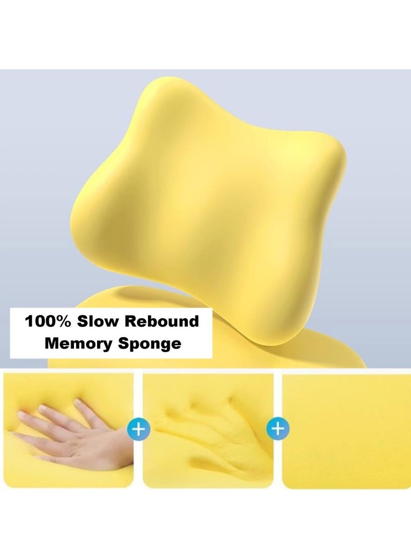 Jourvent Ergonomic Memory Foam Car Headrest & Lumbar Support Pillow – Neck & Back Support Cushion for Car, Office Chair & Home Comfort. - Image 4