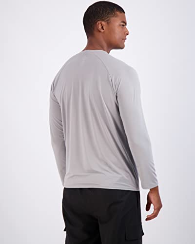 REALESSENTIALS Real Essentials 4 Pack: Mens Long Sleeve Rash Guard Shirt UPF 50+ Swim Beach UV Sun Protection Fishing Quick Dry (Big & Tall) - Image 3
