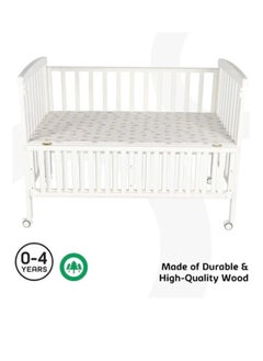 Star Kids Wooden baby bed - white  - Image 2