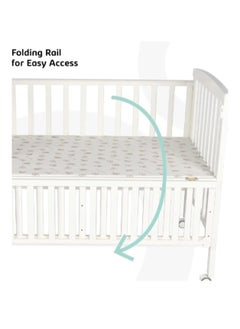 Star Kids Wooden baby bed - white  - Image 4